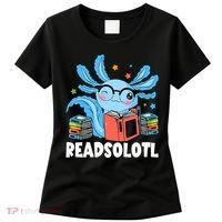 Axolotl Read Book Kawaii Reading Books Gifts Women's T-Shirt thumb 0