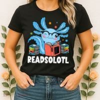 Axolotl Read Book Kawaii Reading Books Gifts Women's T-Shirt thumb 2
