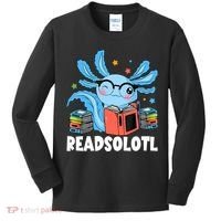 Axolotl Read Book Kawaii Reading Books Gifts Kids Long Sleeve Shirt thumb 0