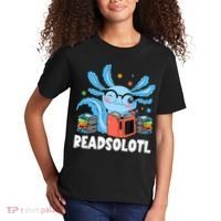 Axolotl Read Book Kawaii Reading Books Gifts Kids T-Shirt thumb 2