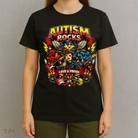 Autism Rocks Band Music Concert T-Shirt thumb 4