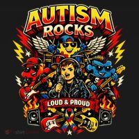 Autism Rocks Band Music Concert Women's Hoodie thumb 2