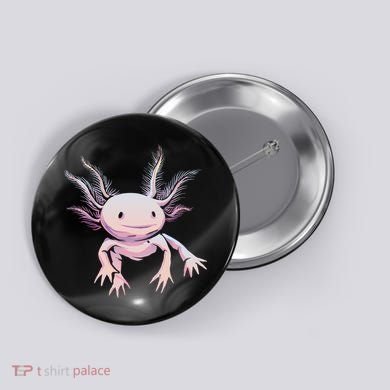 Axolotl Realistic Cute Salamander Amphibian Axolotl Lover Button