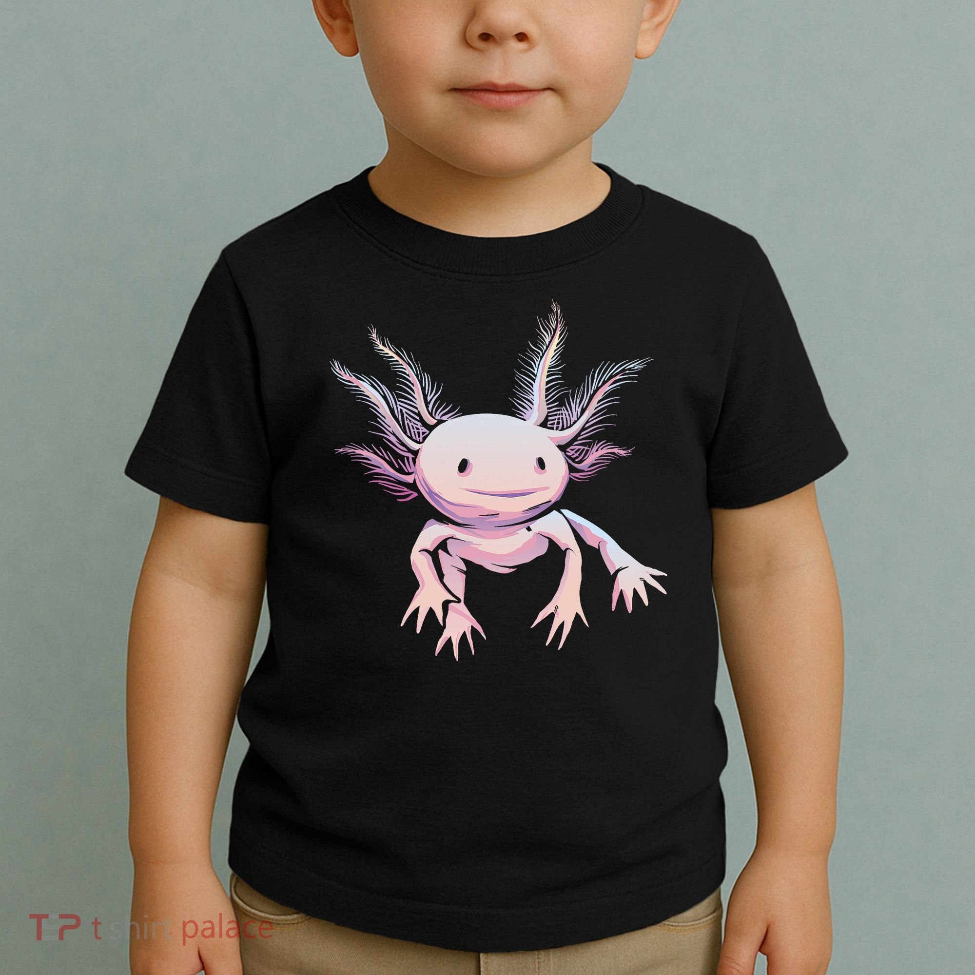 Axolotl Realistic Cute Salamander Amphibian Axolotl Lover Toddler T-Shirt