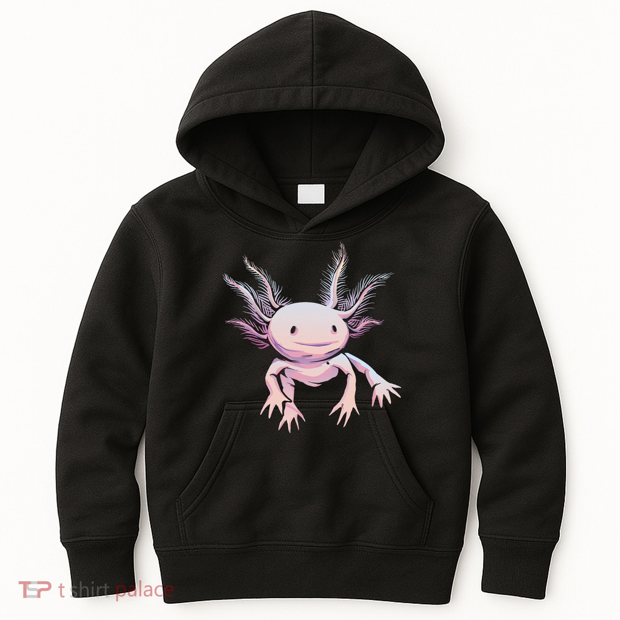 Axolotl Realistic Cute Salamander Amphibian Axolotl Lover Kids Hoodie