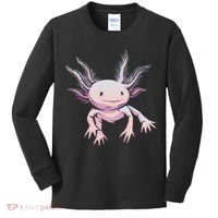 Axolotl Realistic Cute Salamander Amphibian Axolotl Lover Kids Long Sleeve Shirt thumb 0