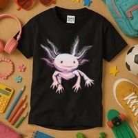 Axolotl Realistic Cute Salamander Amphibian Axolotl Lover Kids T-Shirt thumb 3