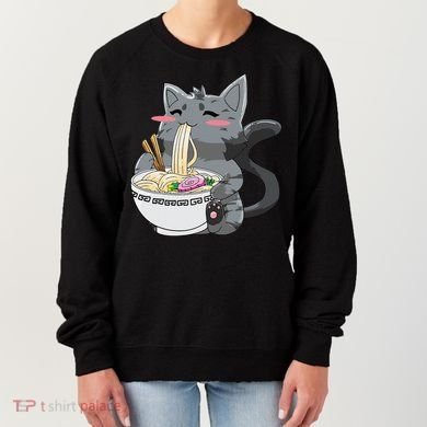 Anime Ramen Cat Kawaii Neko Gift Women's Sweatshirt