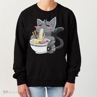 Anime Ramen Cat Kawaii Neko Gift Women's Sweatshirt thumb 0