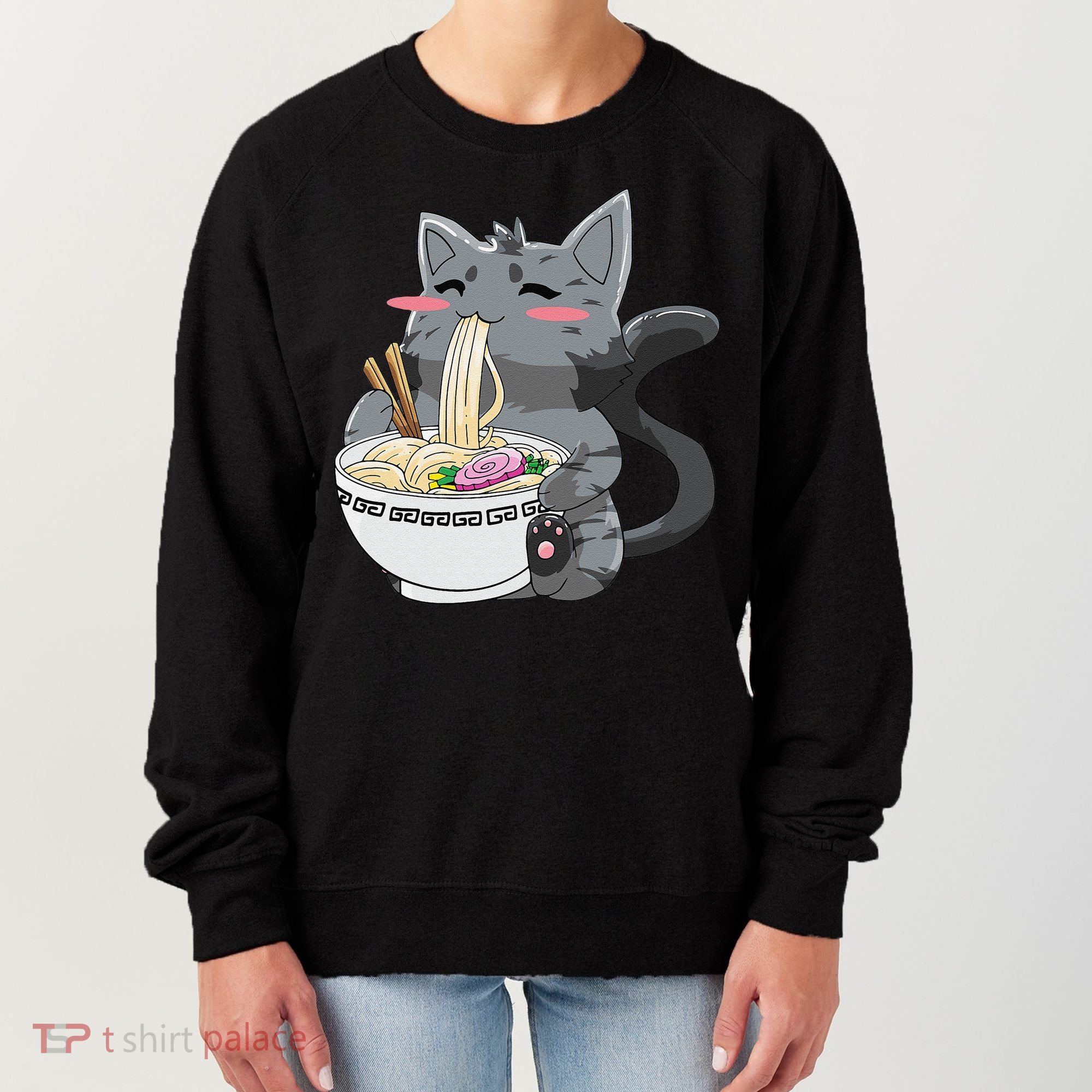 Anime Ramen Cat Kawaii Neko Gift Women's Sweatshirt