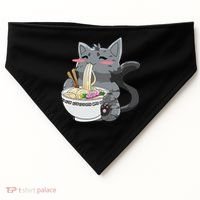 Anime Ramen Cat Kawaii Neko Gift USA-Made Doggie Bandana thumb 0