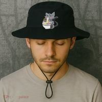 Anime Ramen Cat Kawaii Neko Gift Bucket Hat thumb 2