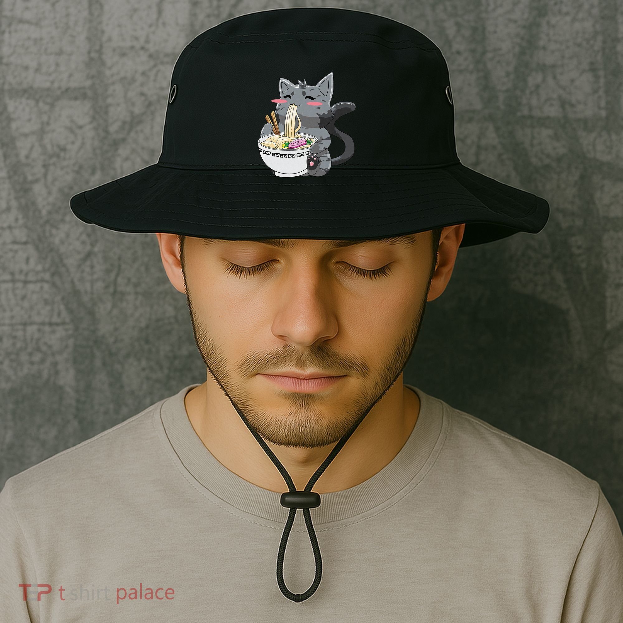Anime Ramen Cat Kawaii Neko Gift Bucket Hat