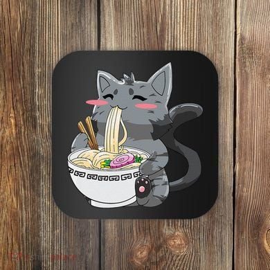 Anime Ramen Cat Kawaii Neko Gift Coaster