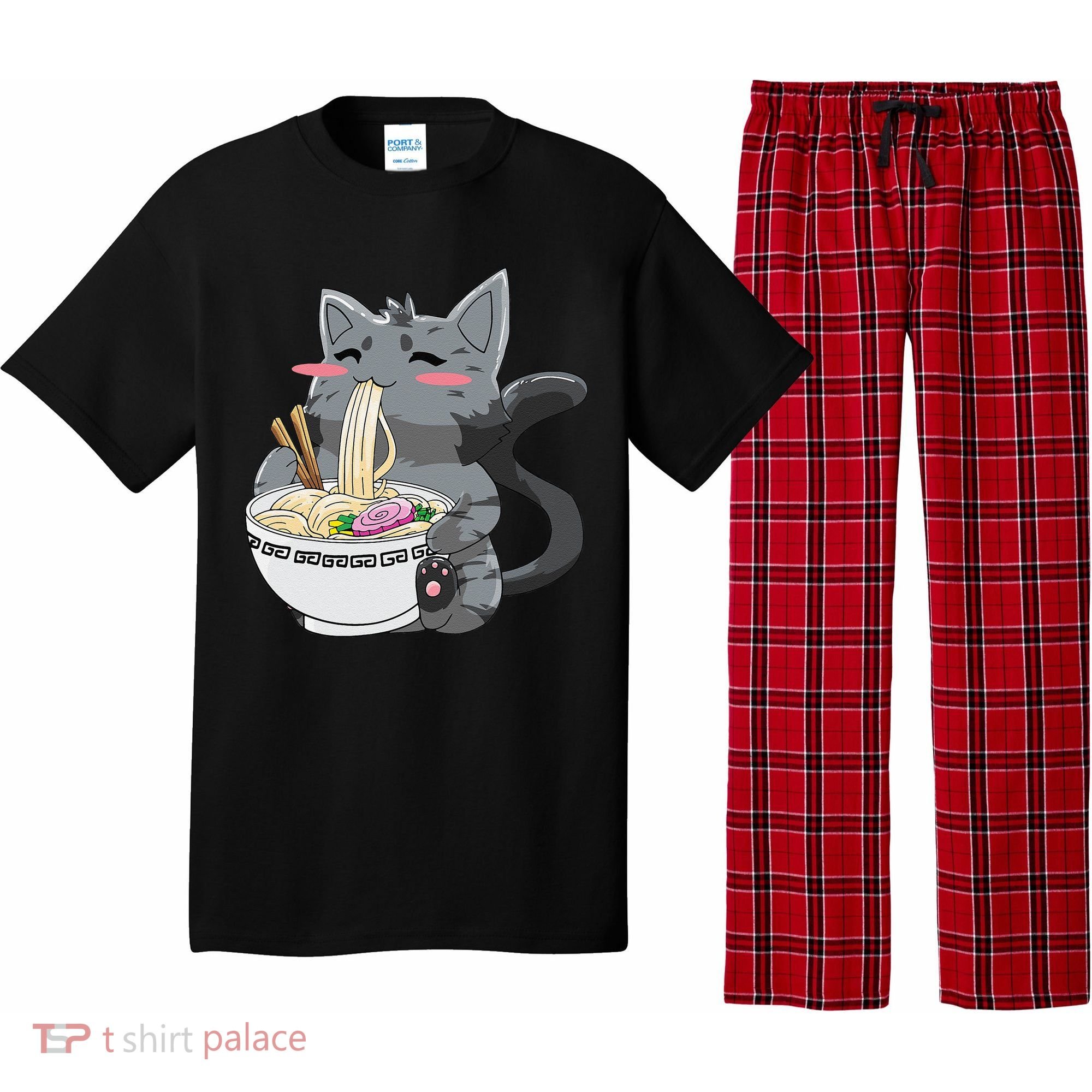 Anime Ramen Cat Kawaii Neko Gift Pajama Set