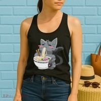 Anime Ramen Cat Kawaii Neko Gift Women's Tank Top thumb 2