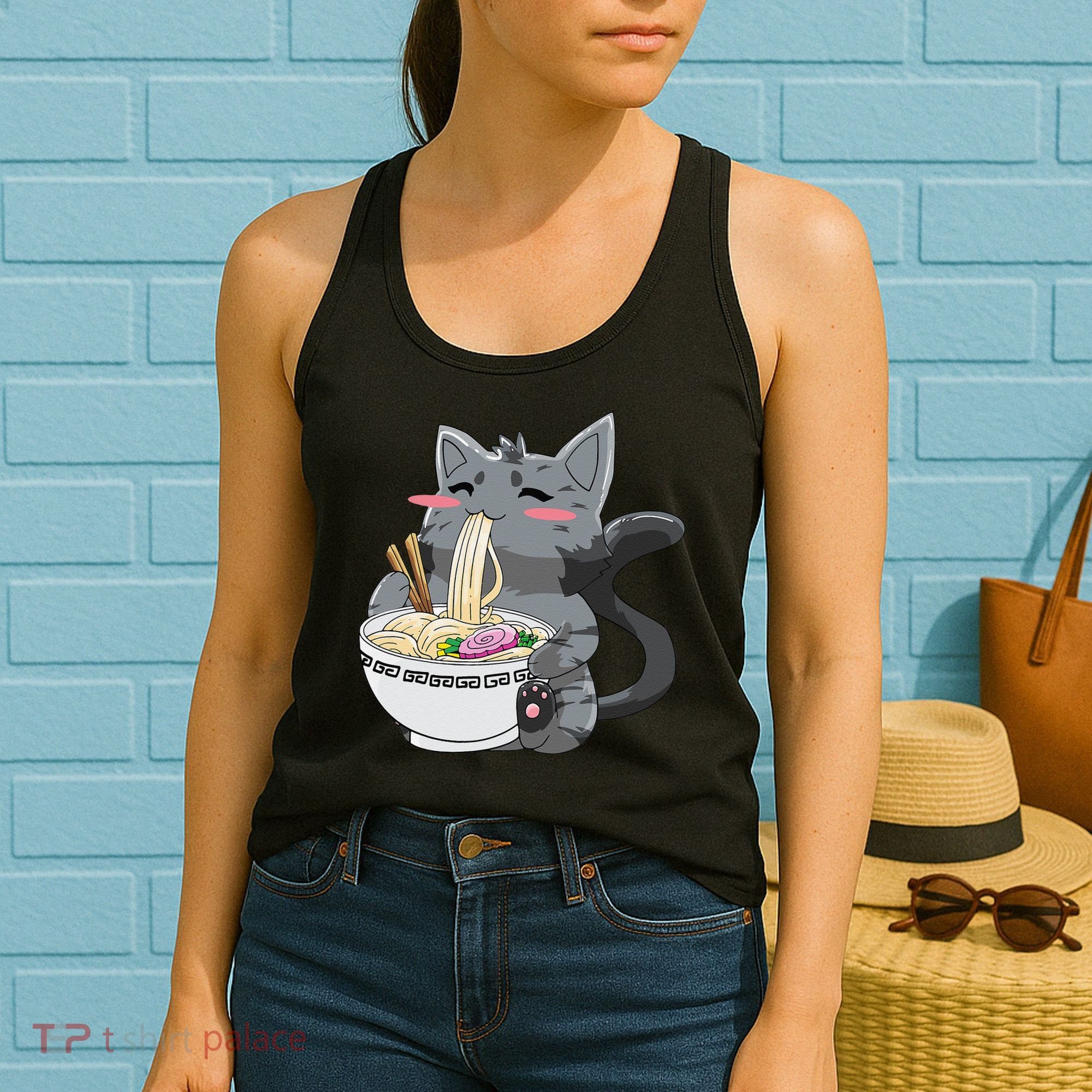 Anime Ramen Cat Kawaii Neko Gift Women's Tank Top