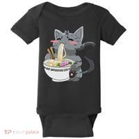 Anime Ramen Cat Kawaii Neko Gift Baby Bodysuit thumb 0