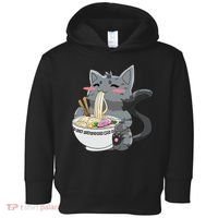 Anime Ramen Cat Kawaii Neko Gift Toddler Hoodie thumb 0