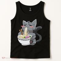 Anime Ramen Cat Kawaii Neko Gift Tank Top thumb 2