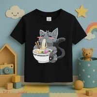 Anime Ramen Cat Kawaii Neko Gift Toddler T-Shirt thumb 3