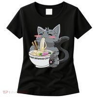 Anime Ramen Cat Kawaii Neko Gift Women's T-Shirt thumb 0