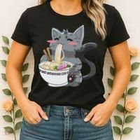 Anime Ramen Cat Kawaii Neko Gift Women's T-Shirt thumb 2