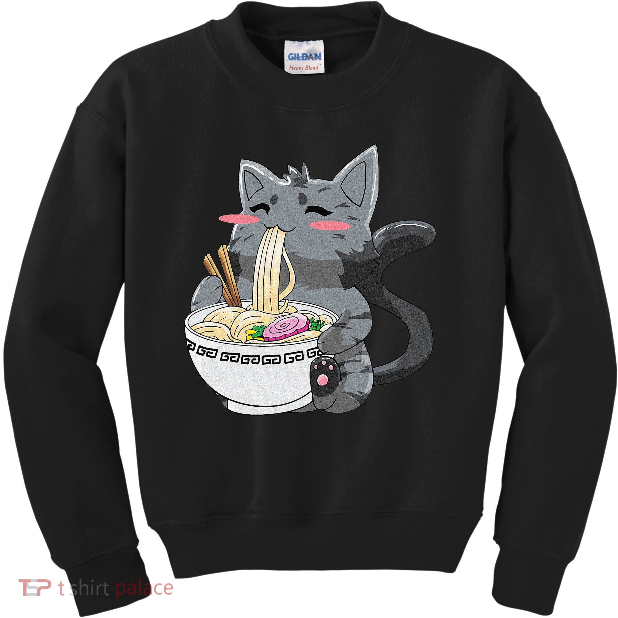 Anime Ramen Cat Kawaii Neko Gift Kids Sweatshirt