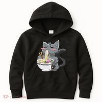 Anime Ramen Cat Kawaii Neko Gift Kids Hoodie thumb 0