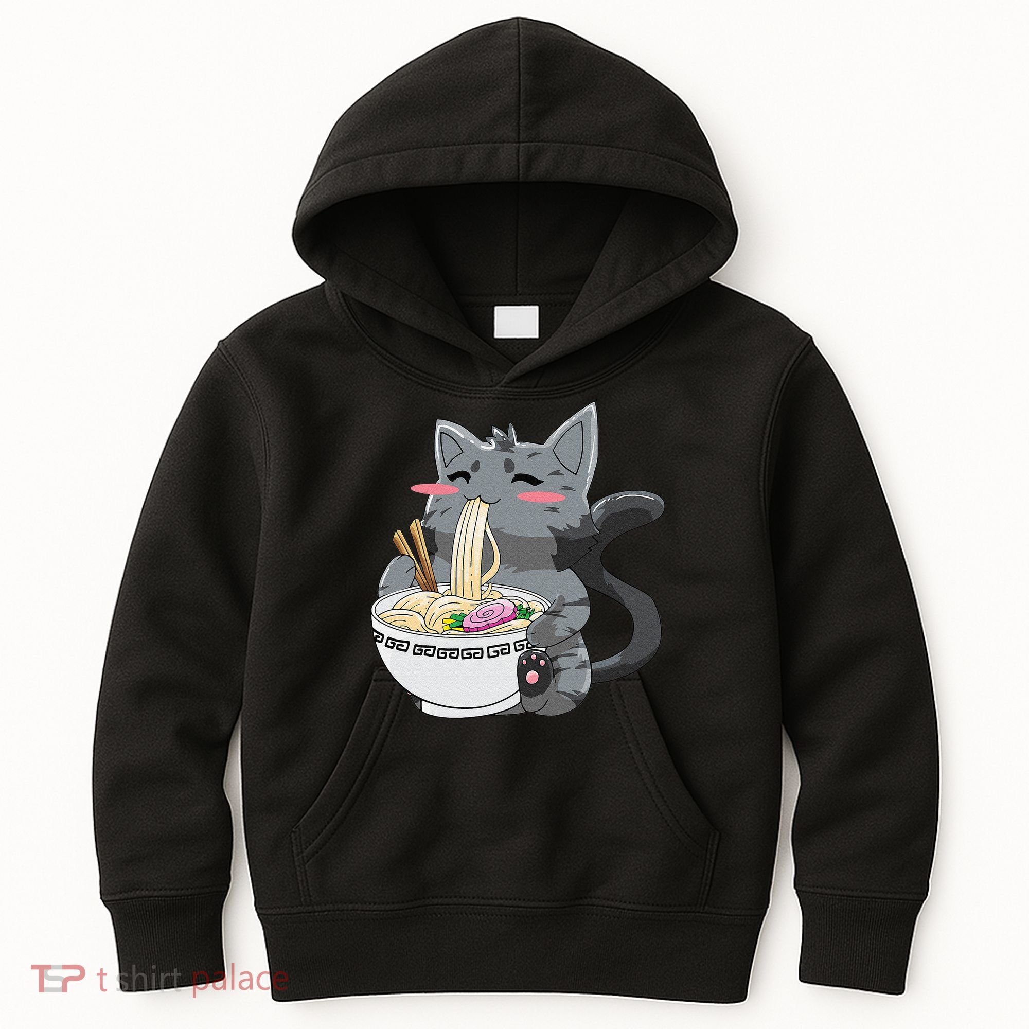 Anime Ramen Cat Kawaii Neko Gift Kids Hoodie