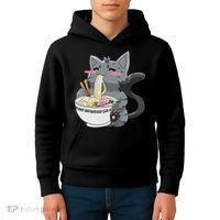 Anime Ramen Cat Kawaii Neko Gift Kids Hoodie thumb 4
