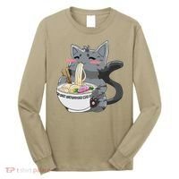 Anime Ramen Cat Kawaii Neko Gift Long Sleeve Shirt thumb 0