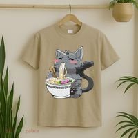 Anime Ramen Cat Kawaii Neko Gift T-Shirt thumb 2