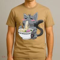 Anime Ramen Cat Kawaii Neko Gift T-Shirt thumb 3