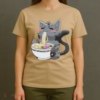 Anime Ramen Cat Kawaii Neko Gift T-Shirt thumb 4