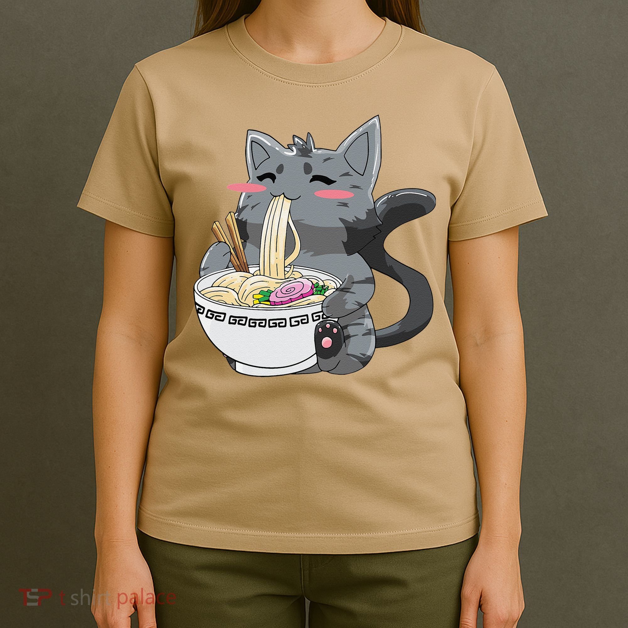 Anime Ramen Cat Kawaii Neko Gift T-Shirt