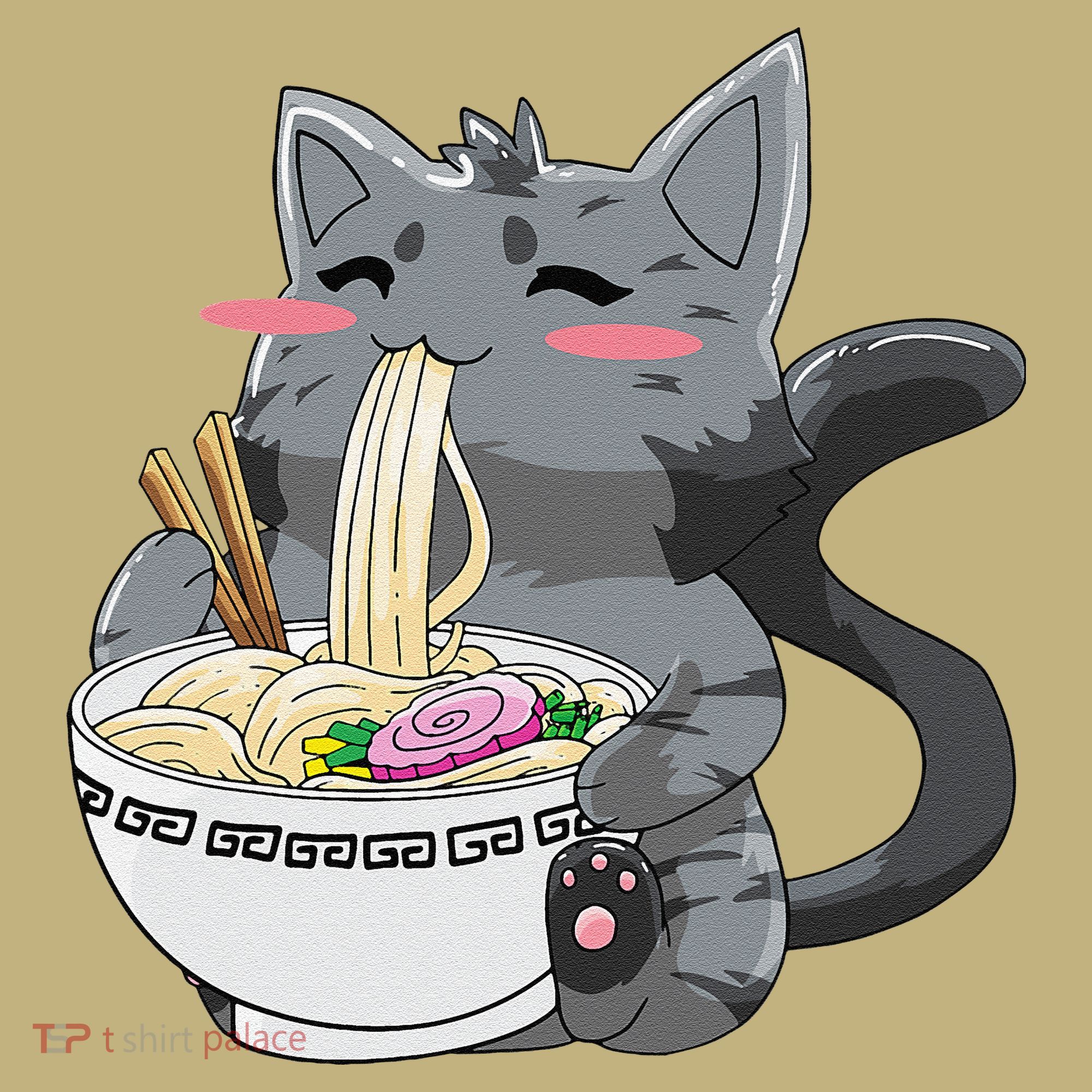 Anime Ramen Cat Kawaii Neko Gift T-Shirt
