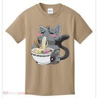 Anime Ramen Cat Kawaii Neko Gift Kids T-Shirt thumb 0