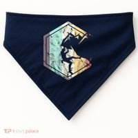 Awesome Rock Climbing Retro Mountain Climber Hiker Alpinism USA-Made Doggie Bandana thumb 0