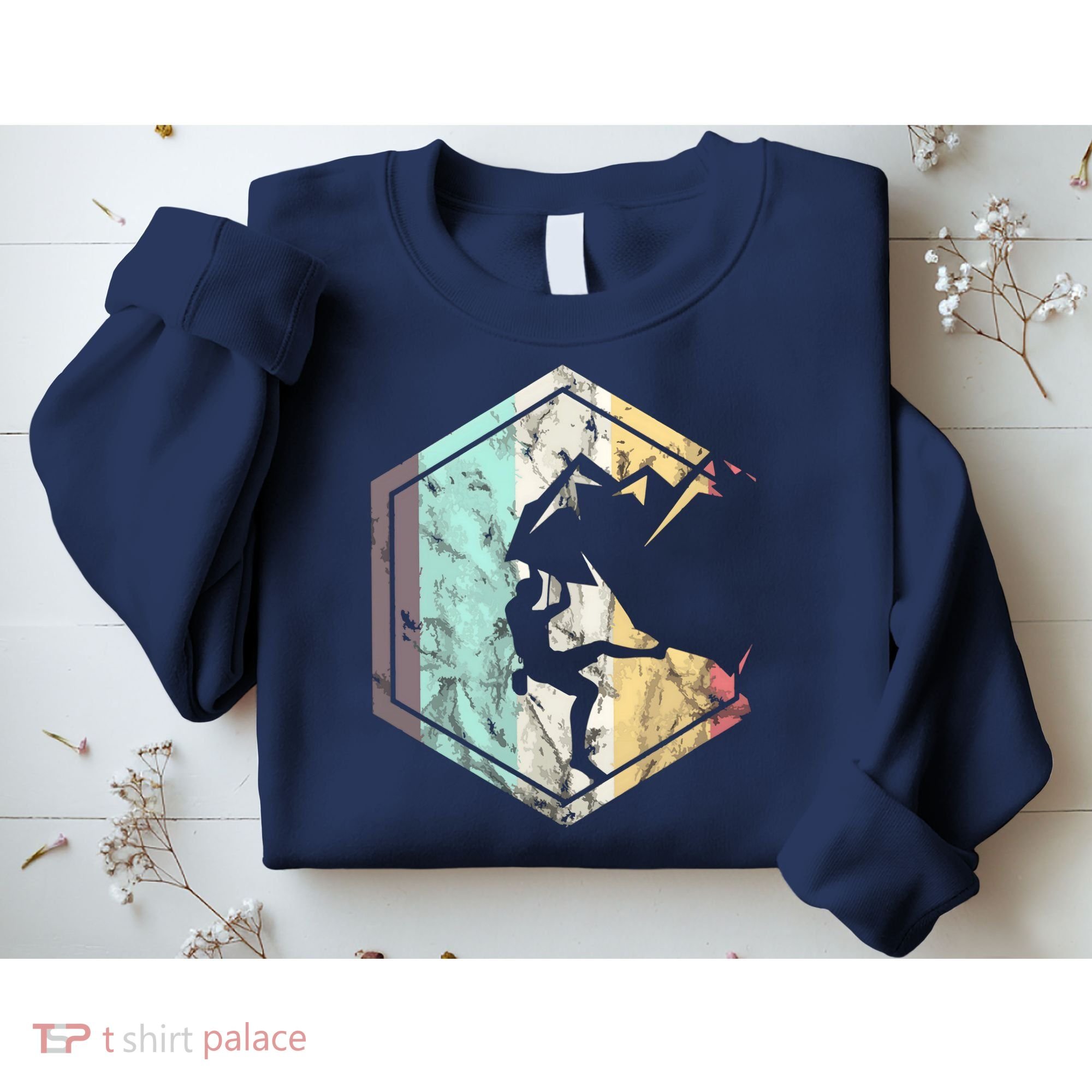 Awesome Rock Climbing Retro Mountain Climber Hiker Alpinism Sweatshirt