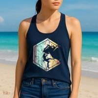 Awesome Rock Climbing Retro Mountain Climber Hiker Alpinism Women's Tank Top thumb 2