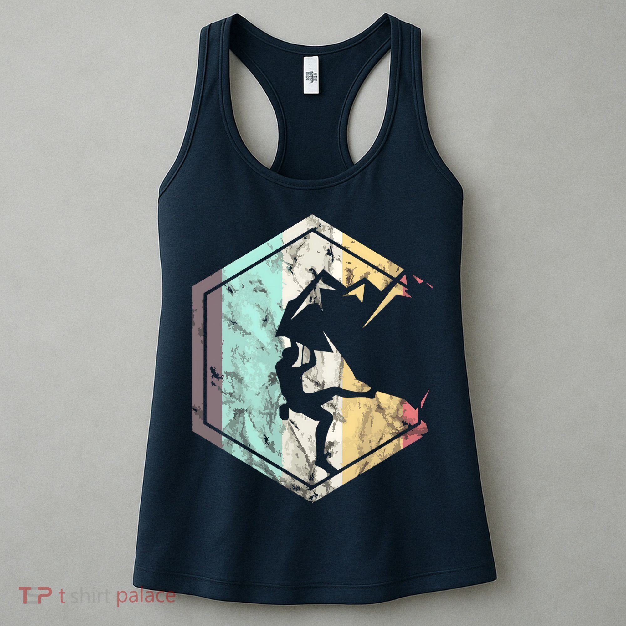 Awesome Rock Climbing Retro Mountain Climber Hiker Alpinism Women's Tank Top