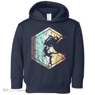 Awesome Rock Climbing Retro Mountain Climber Hiker Alpinism Toddler Hoodie