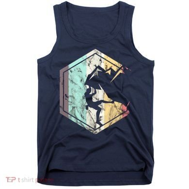 Awesome Rock Climbing Retro Mountain Climber Hiker Alpinism Tank Top