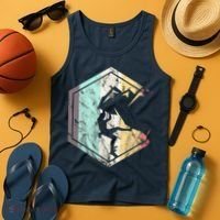 Awesome Rock Climbing Retro Mountain Climber Hiker Alpinism Tank Top thumb 4