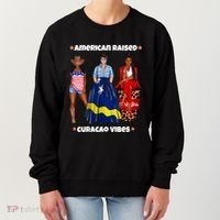 American Raised Curacao Vibes Born In South America Dna Meaningful Gift Women's Sweatshirt thumb 0