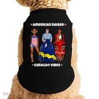 American Raised Curacao Vibes Born In South America Dna Meaningful Gift Doggie Tank thumb 0