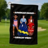 American Raised Curacao Vibes Born In South America Dna Meaningful Gift Golf Towel thumb 1