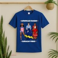 American Raised Curacao Vibes Born In South America Dna Meaningful Gift T-Shirt thumb 2