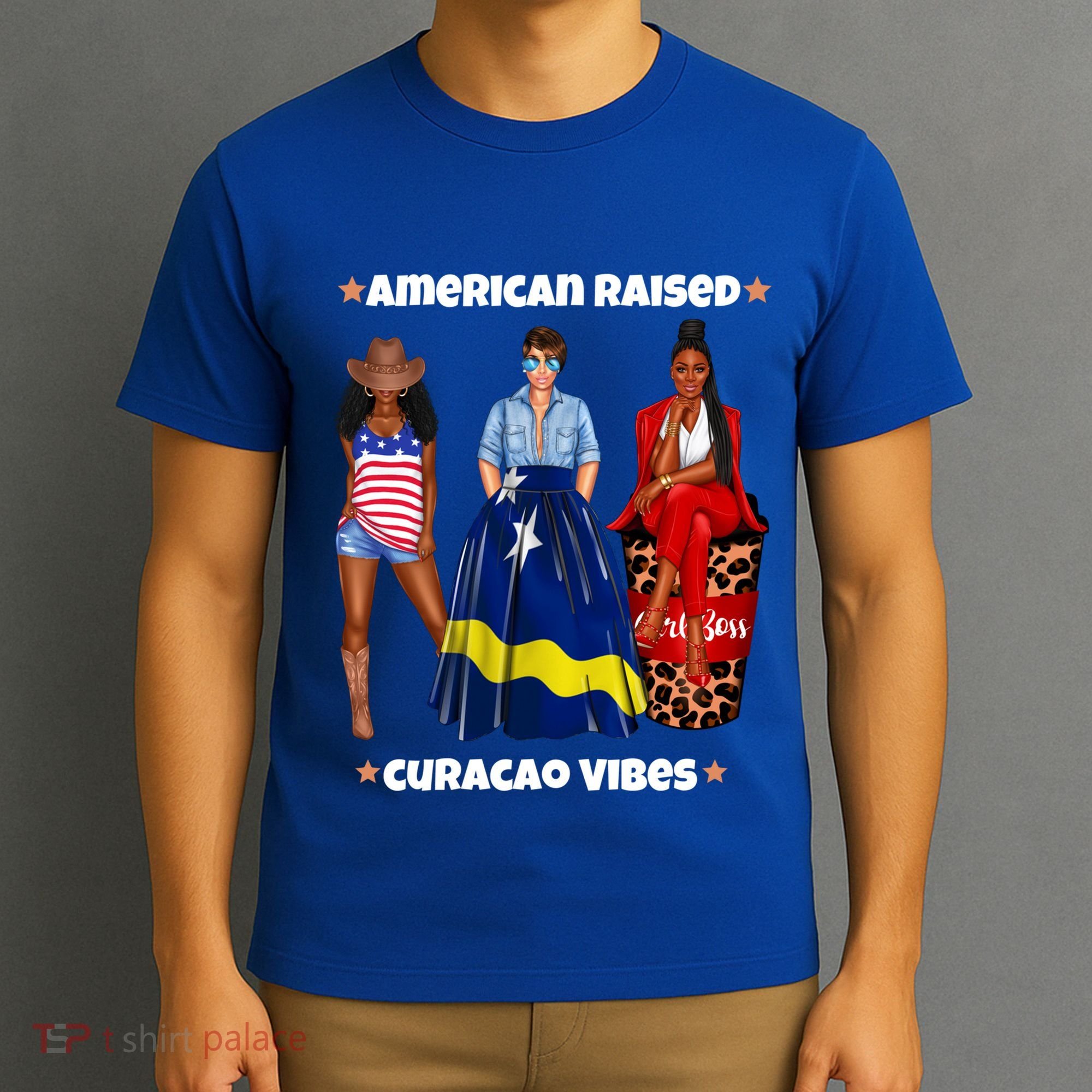 American Raised Curacao Vibes Born In South America Dna Meaningful Gift T-Shirt
